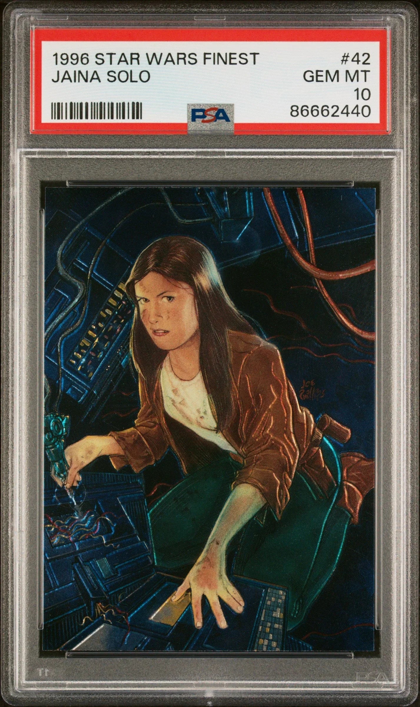 1996 STAR WARS FINEST JAINA SOLO #42 - PSA 10