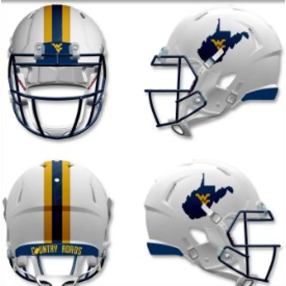 West Virginia Mountaineers NCAA Mini Speed Football Helmet Backyard Brawl - NCAA