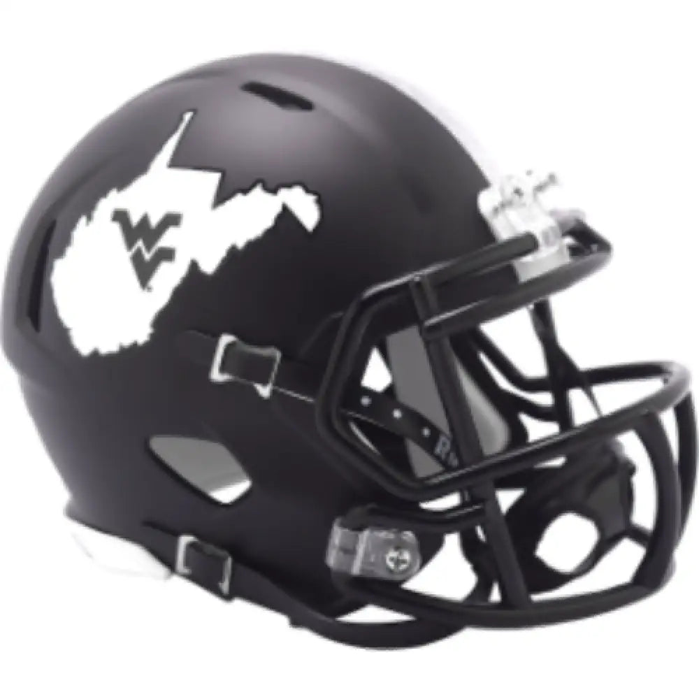 West Virginia Mountaineers NCAA Mini Speed Football Helmet Coal Rush-NCAA
