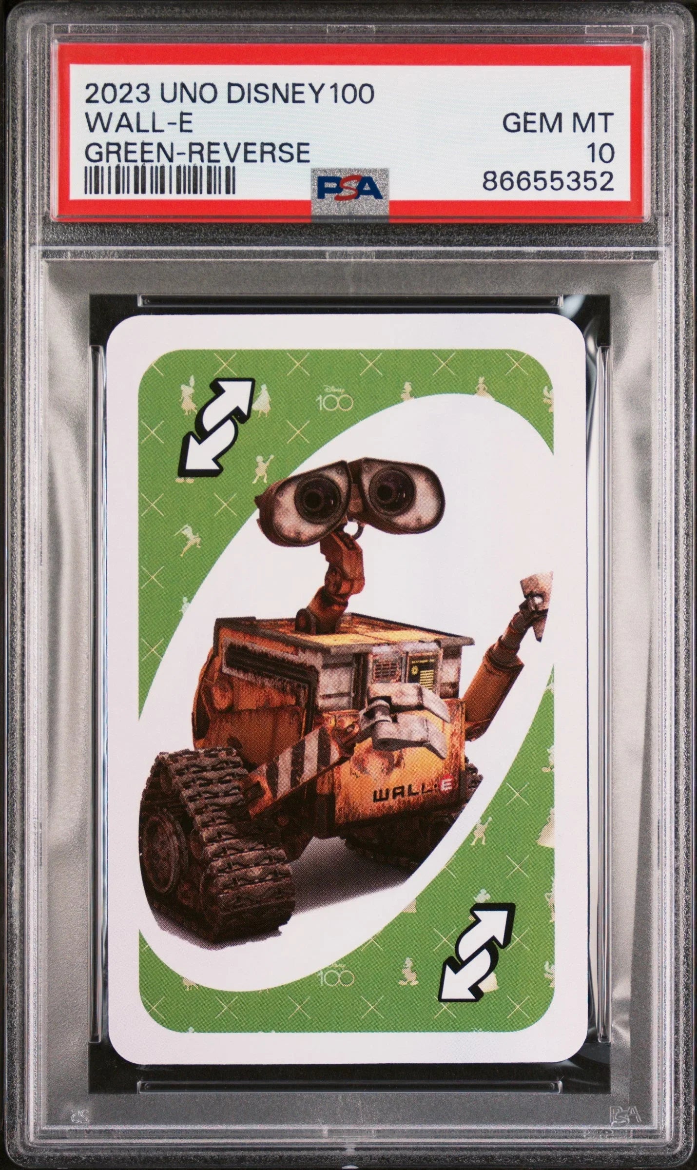 2023 UNO DISNEY 100 WALL E GREEN REVERSE PSA 10