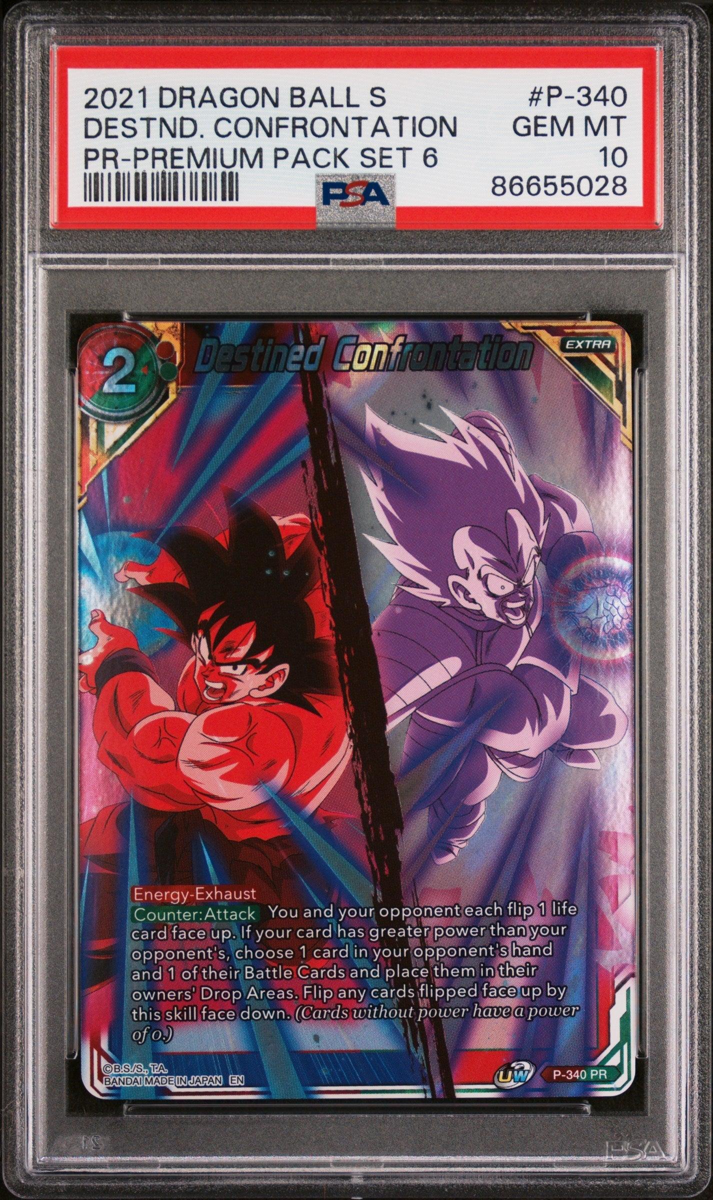 2021 DRAGON BALL SUPER DESTND. CONFRONTATION #P-340 - PSA 10