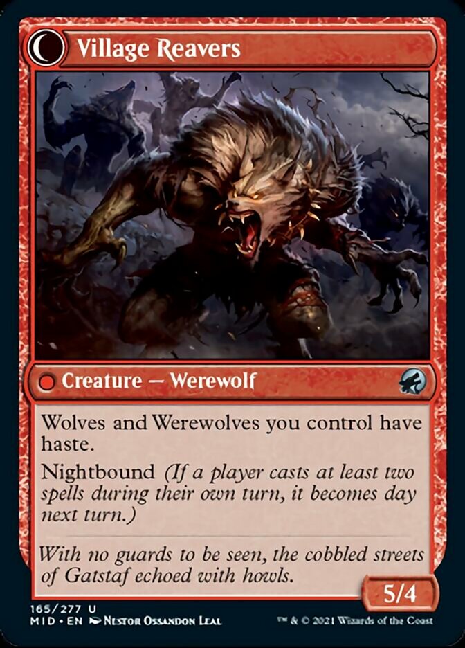 Village Watch // Village Reavers (MID-165) - Innistrad: Midnight Hunt: (Double Faced Transform) Foil