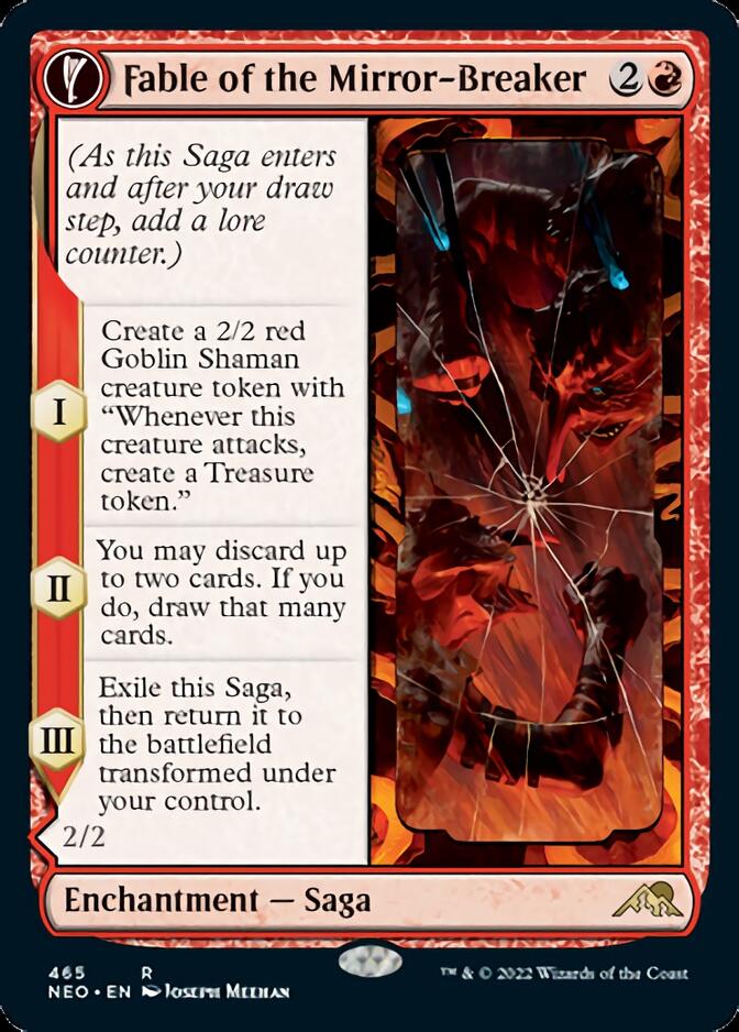 Fable of the Mirror-Breaker // Reflection of Kiki-Jiki (NEO-465) - Kamigawa: Neon Dynasty: (Extended Art, fandfc, enchantment) Foil