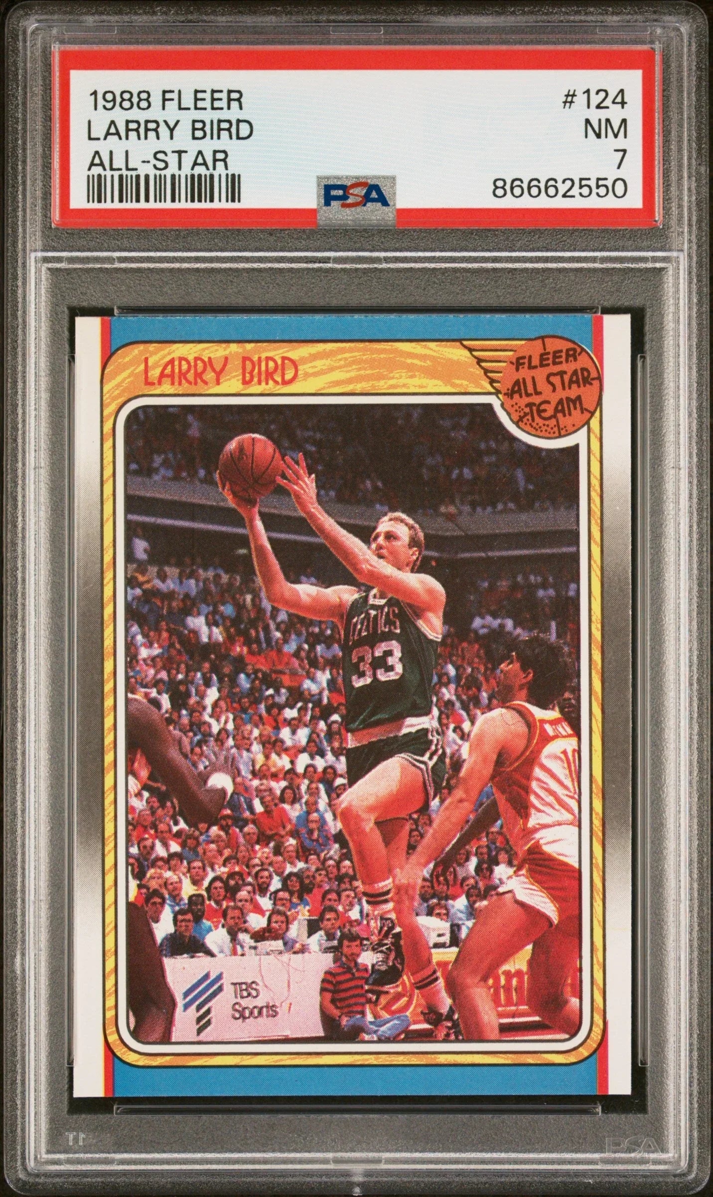 1988 FLEER LARRY BIRD ALL-STAR #124 - PSA 7