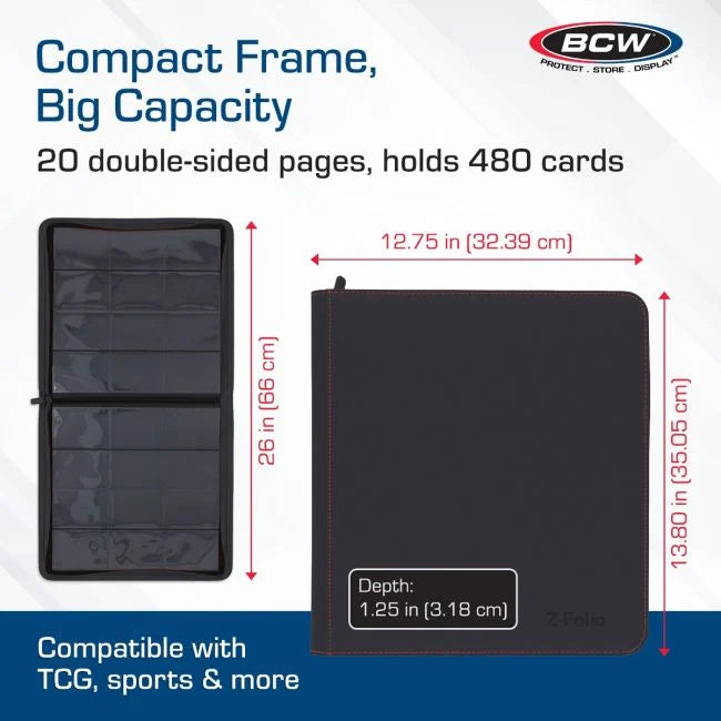 Z-Folio 12-Pocket Album - Black