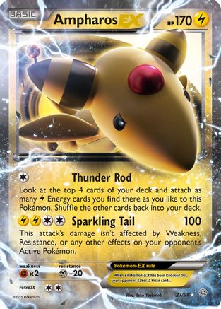 Ampharos EX 027/98 - XY  Ancient Origins Holofoil