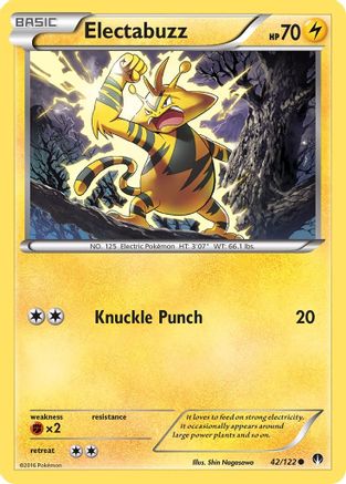 Electabuzz 042/122 - XY  BREAKpoint Reverse Holofoil