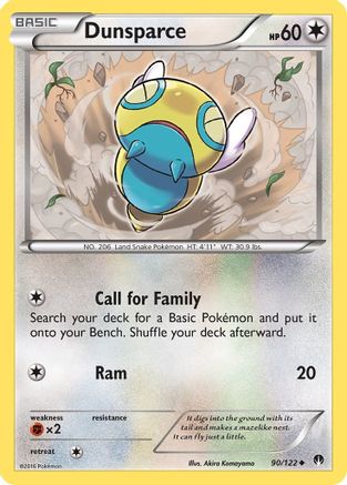 Dunsparce 090/122 - XY  BREAKpoint Reverse Holofoil