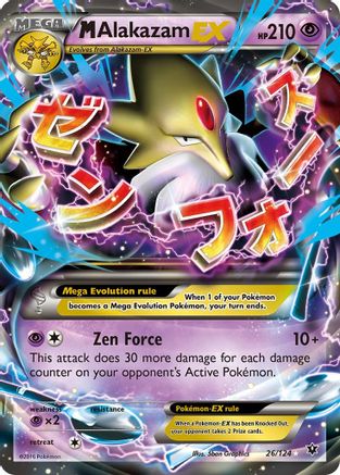 M Alakazam EX 026/124 - XY  Fates Collide Holofoil