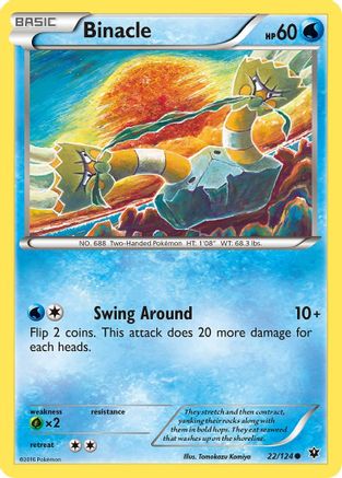 Binacle 022/124 - XY  Fates Collide Reverse Holofoil