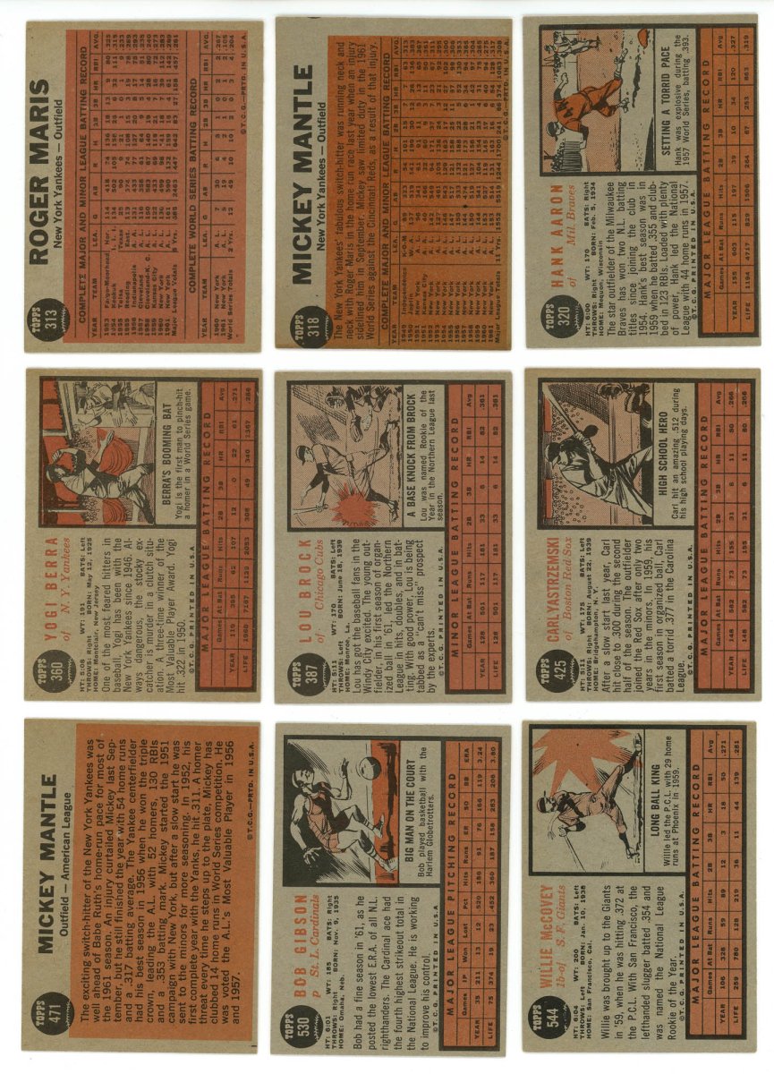 1962 TOPPS BASEBALL COMPLETE SET BREAK - 8 CARDS PER BOX! INCLUDES 1 or more HOFer!