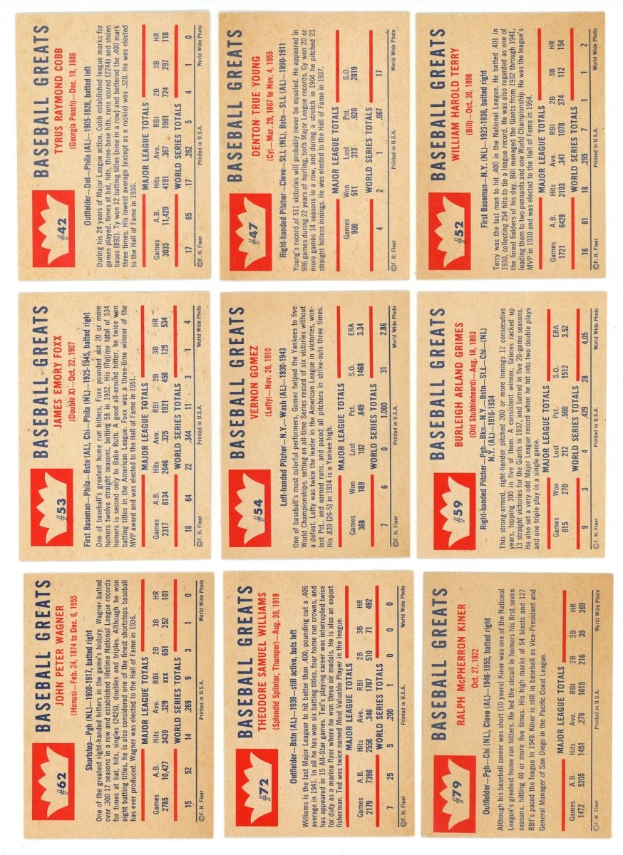 1960 FLEER BASEBALL GREATS COMPLETE SET BREAK - 3 CARDS PER BOX! 2-3 HOF IN EVERY BOX!