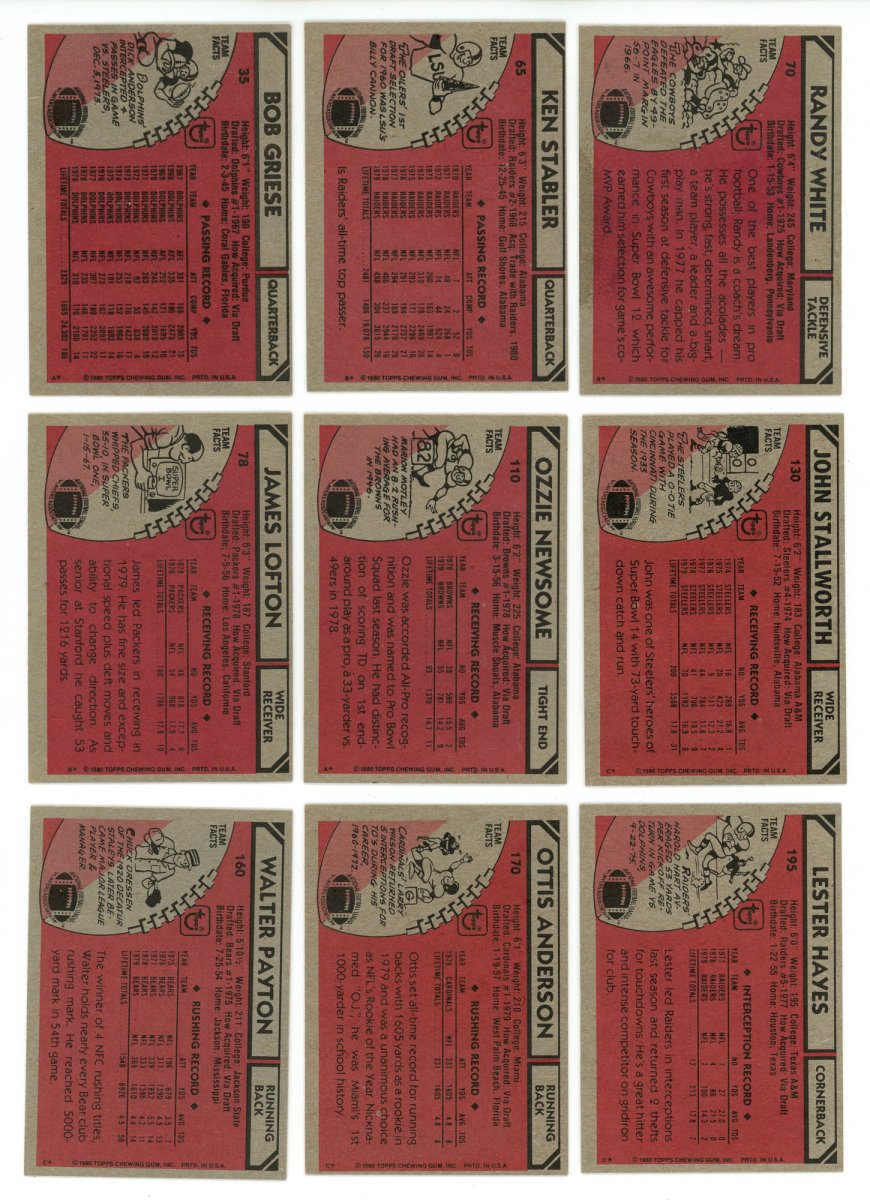 1980 TOPPS FOOTBALL COMPLETE SET BREAK - 26 CARDS PER BOX! 2 HOFERS PER BOX!