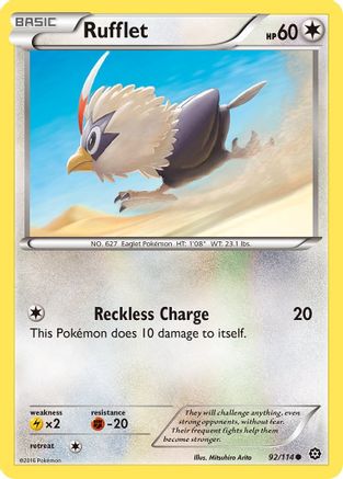 Rufflet 092/114 - XY  Steam Siege Reverse Holofoil