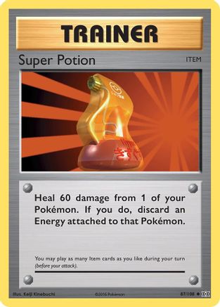 Super Potion 087/108 - XY  Evolutions Reverse Holofoil