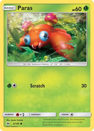 Paras 004/149 - SM Base Set Reverse Holofoil