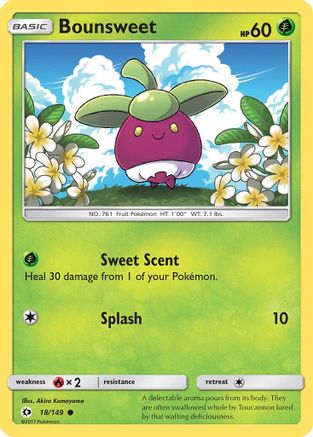 Bounsweet 018/149 - SM Base Set Reverse Holofoil