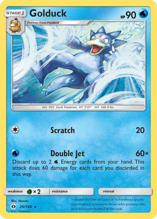 Golduck 029/149 - SM Base Set Reverse Holofoil