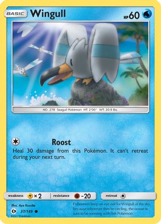Wingull 037/149 - SM Base Set Reverse Holofoil