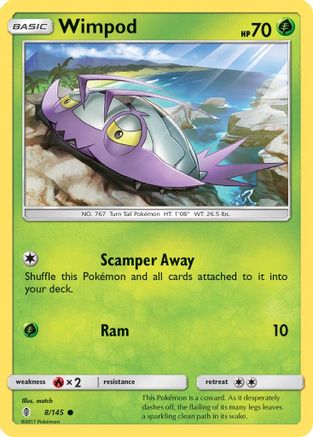 Wimpod 008/145 - SM  Guardians Rising Reverse Holofoil