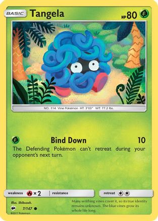 Tangela 007/147 - SM  Burning Shadows Reverse Holofoil
