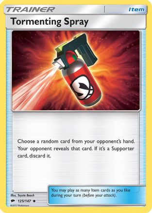Tormenting Spray 125/147 - SM  Burning Shadows Reverse Holofoil