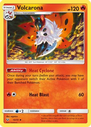 Volcarona 013/73 - Shining Legends Reverse Holofoil