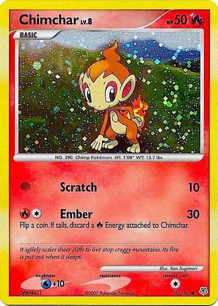 Chimchar (Cosmos Holo) 076/130 - Miscellaneous Cards & Products Holofoil