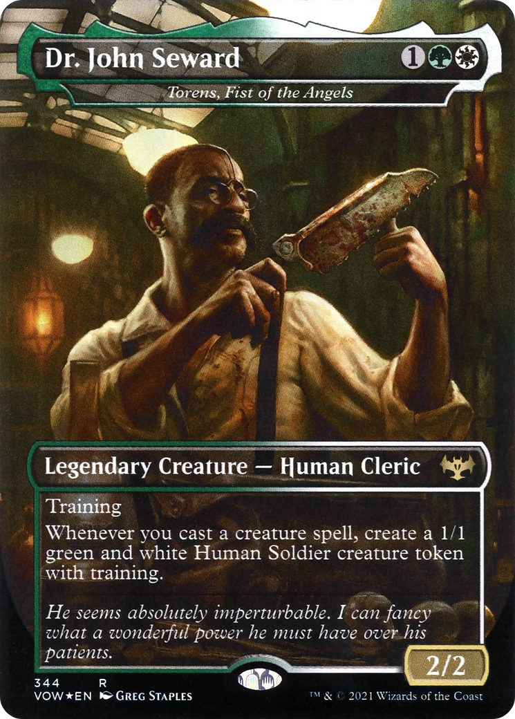 Torens, Fist of the Angels (VOW-344) - Innistrad: Crimson Vow / Dr. John Seward (Borderless) Foil