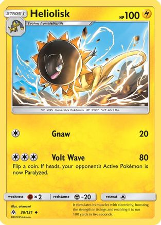 Heliolisk 038/131 - SM  Forbidden Light Reverse Holofoil
