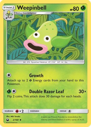 Weepinbell 002/168 - SM  Celestial Storm