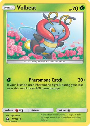 Volbeat 017/168 - SM  Celestial Storm Reverse Holofoil