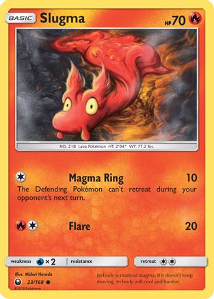 Slugma 023/168 - SM  Celestial Storm Reverse Holofoil