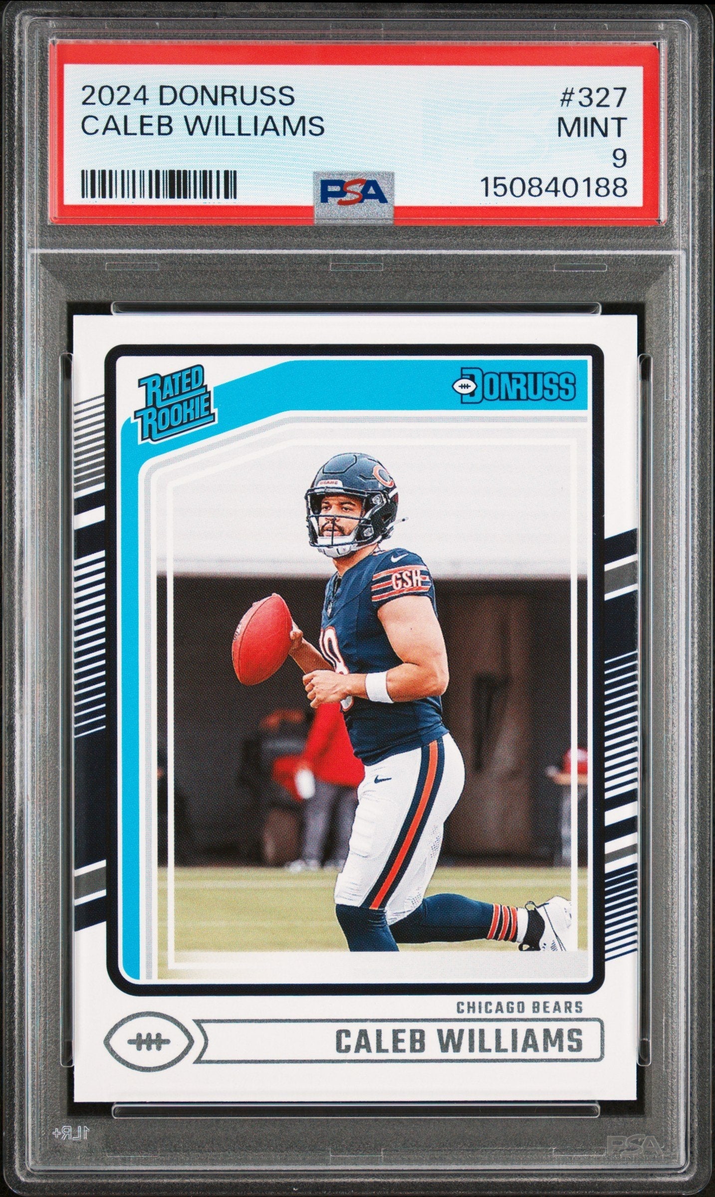 Graded 2024 Donruss Caleb Williams #327 Rookie RC Football Card PSA 9 Mint