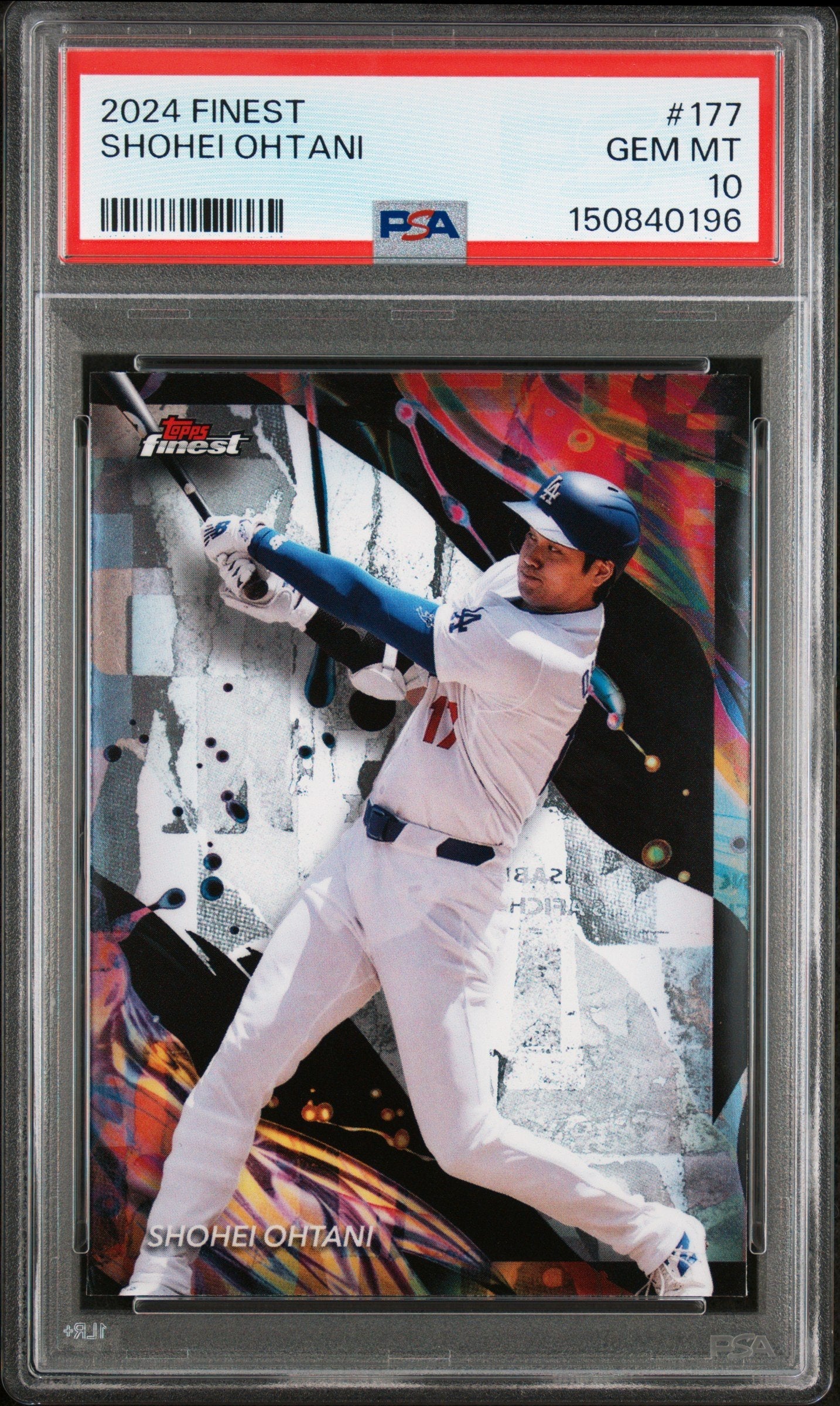 Graded 2024 Topps Finest Shohei Ohtani #177 Baseball Card PSA 10 Gem Mint