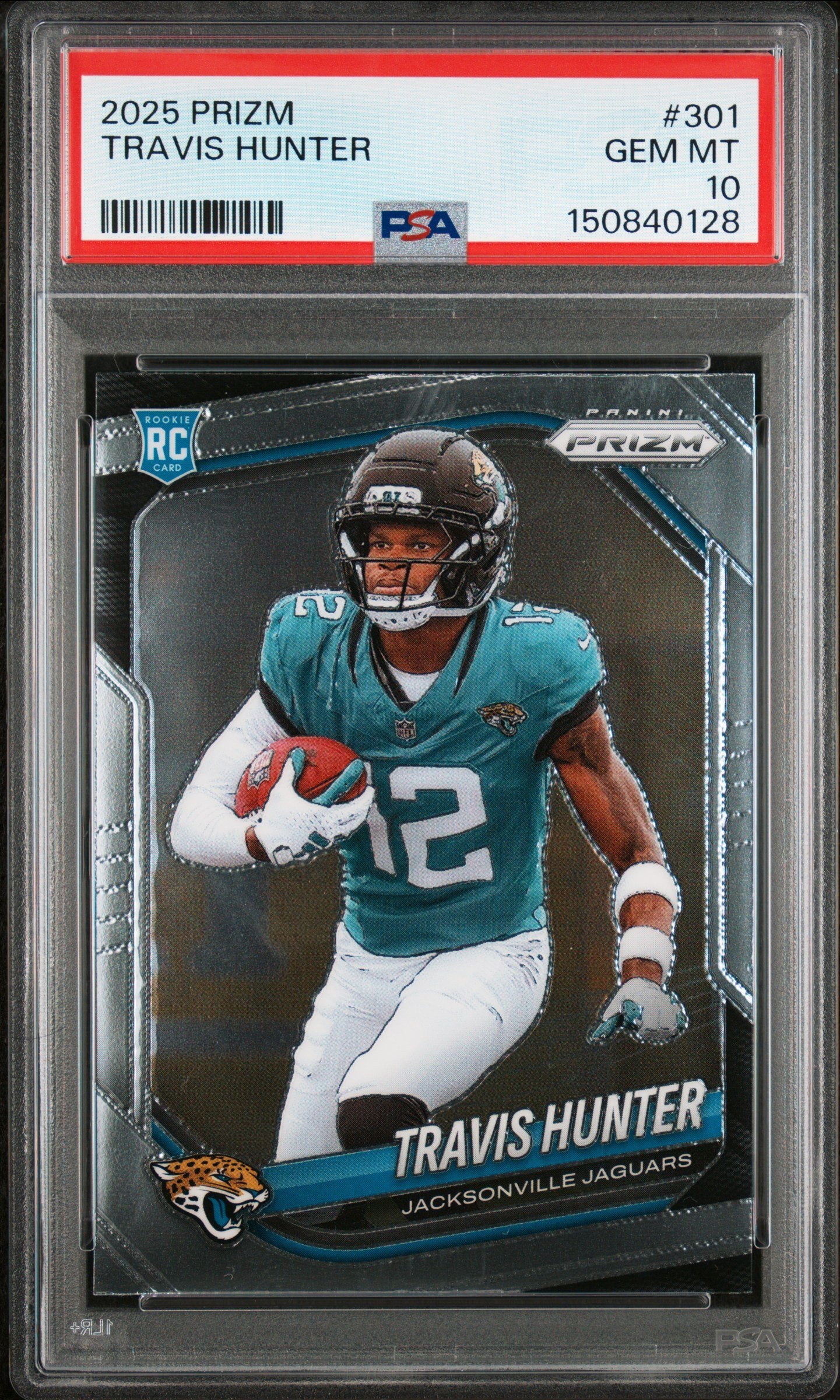 Graded 2025 Panini Prizm Travis Hunter #301 Rookie RC Football Card PSA 10 Gem Mint