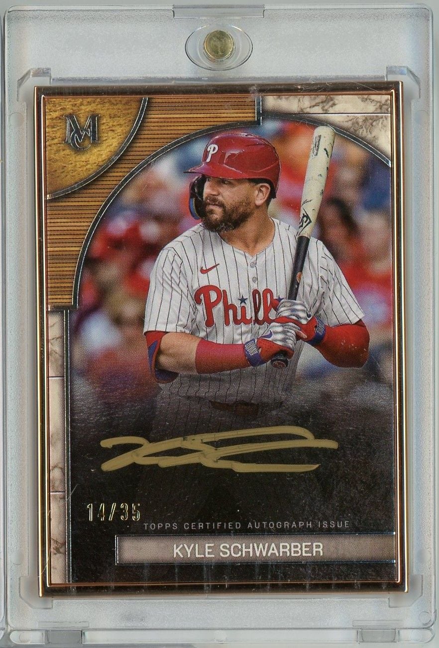 2025 Topps Museum Collection Kyle Schwarber #FMA-KS Museum Framed Autograph Card /35 Baseball Card
