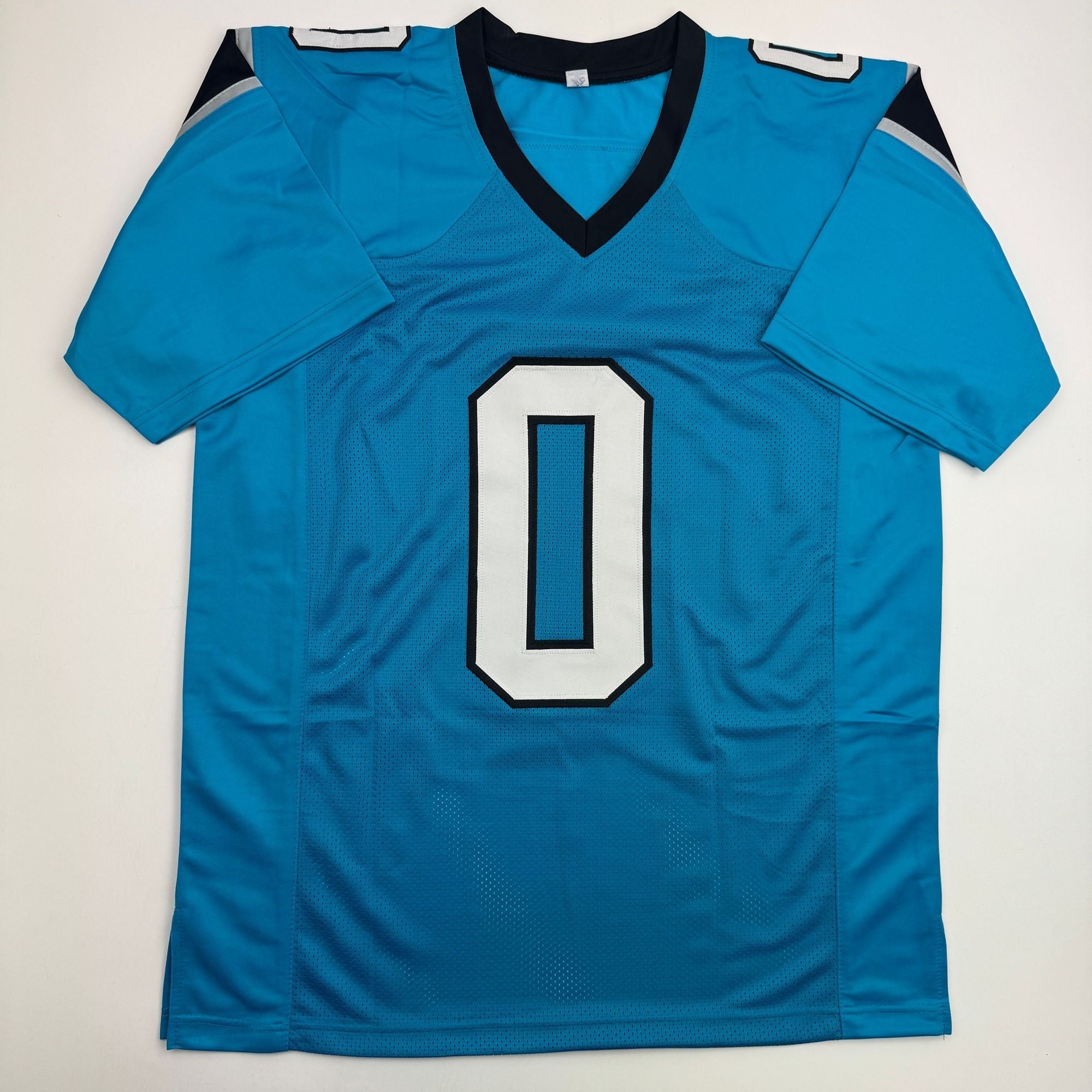 Autographed/Signed Brian Burns Carolina Blue Football Jersey JSA COA