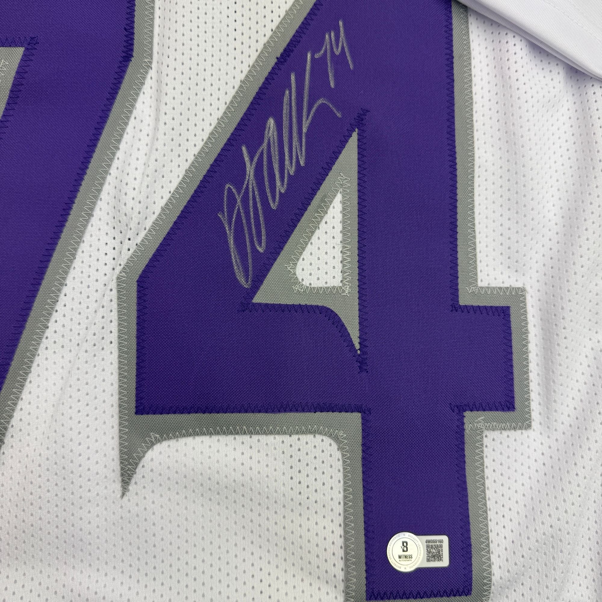Autographed/Signed Donovan Jackson Minnesota White Alternate Football Jersey Beckett BAS COA