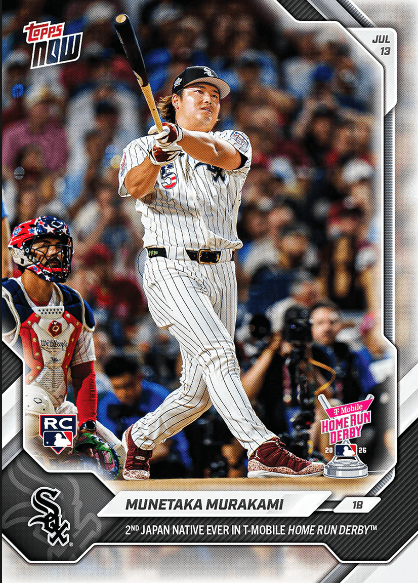 2026 Topps Now Munetaka Murakami #449 2nd Japan Native Ever in Home Run Derby Chicago White Sox Rookie RC Baseball Card