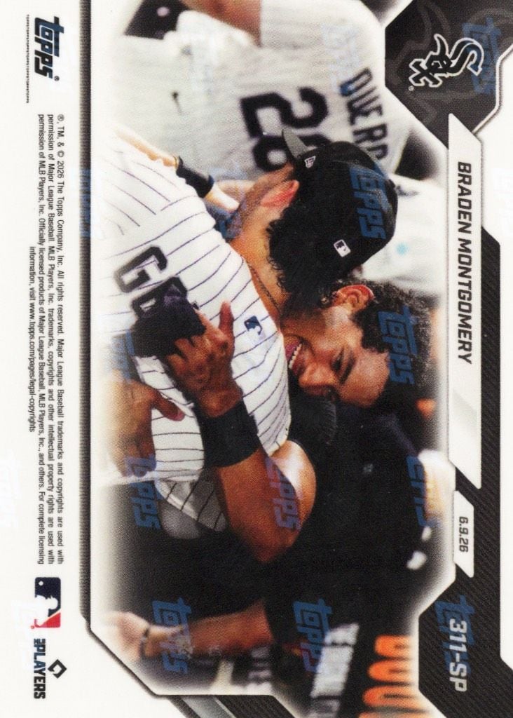 2026 Topps Now Braden Montgomery #311SP 5th in MLB History with Walk Off Home Run in Debut Chicago White Sox Rookie RC Baseball Card