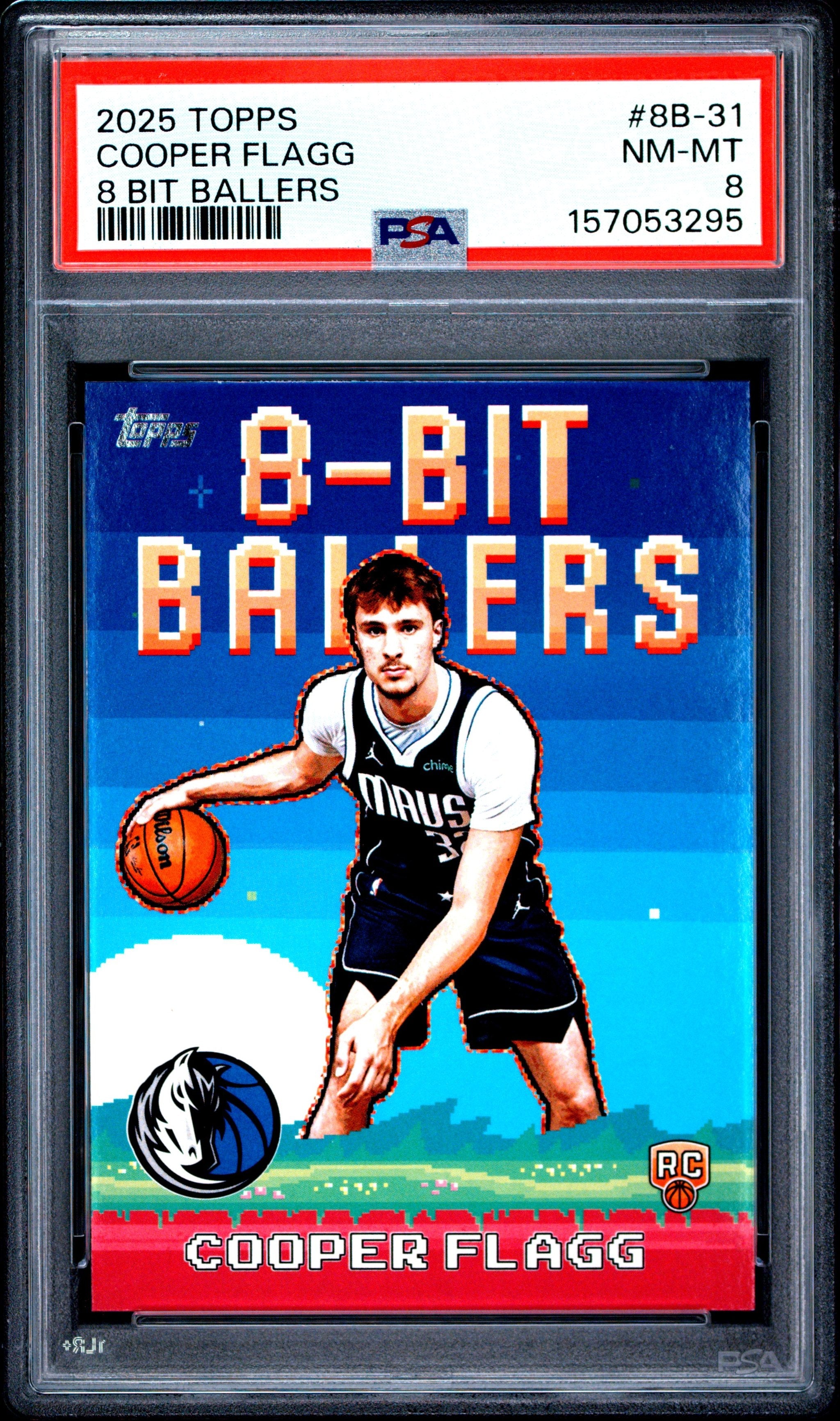 Graded 2025 Topps Cooper Flagg #8B-31 8-Bit Ballers Rookie RC Basketball Card PSA 8 Near Mint