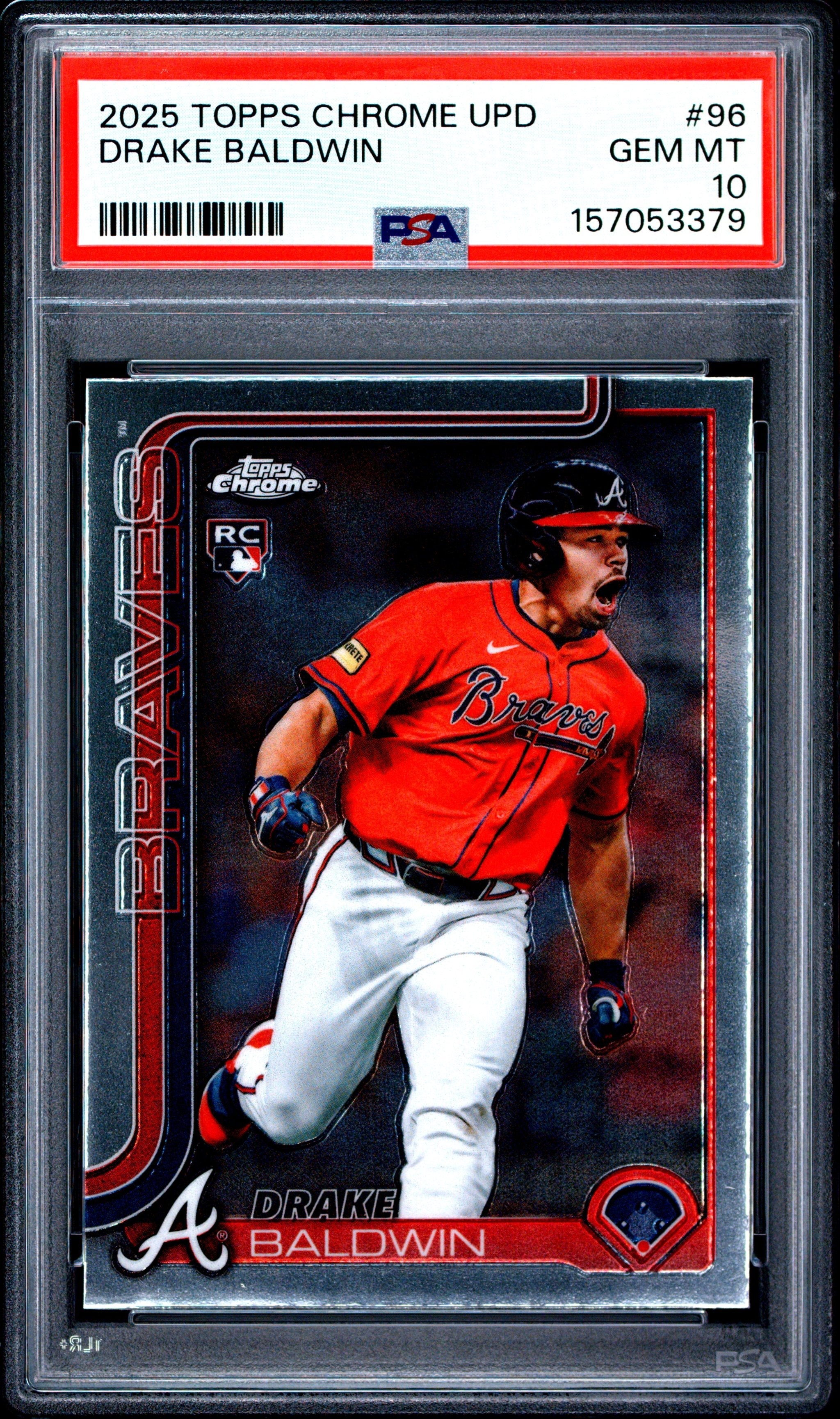 Graded 2025 Topps Chrome Update Drake Baldwin #USC96 Rookie RC Baseball Card PSA 10 Gem Mint
