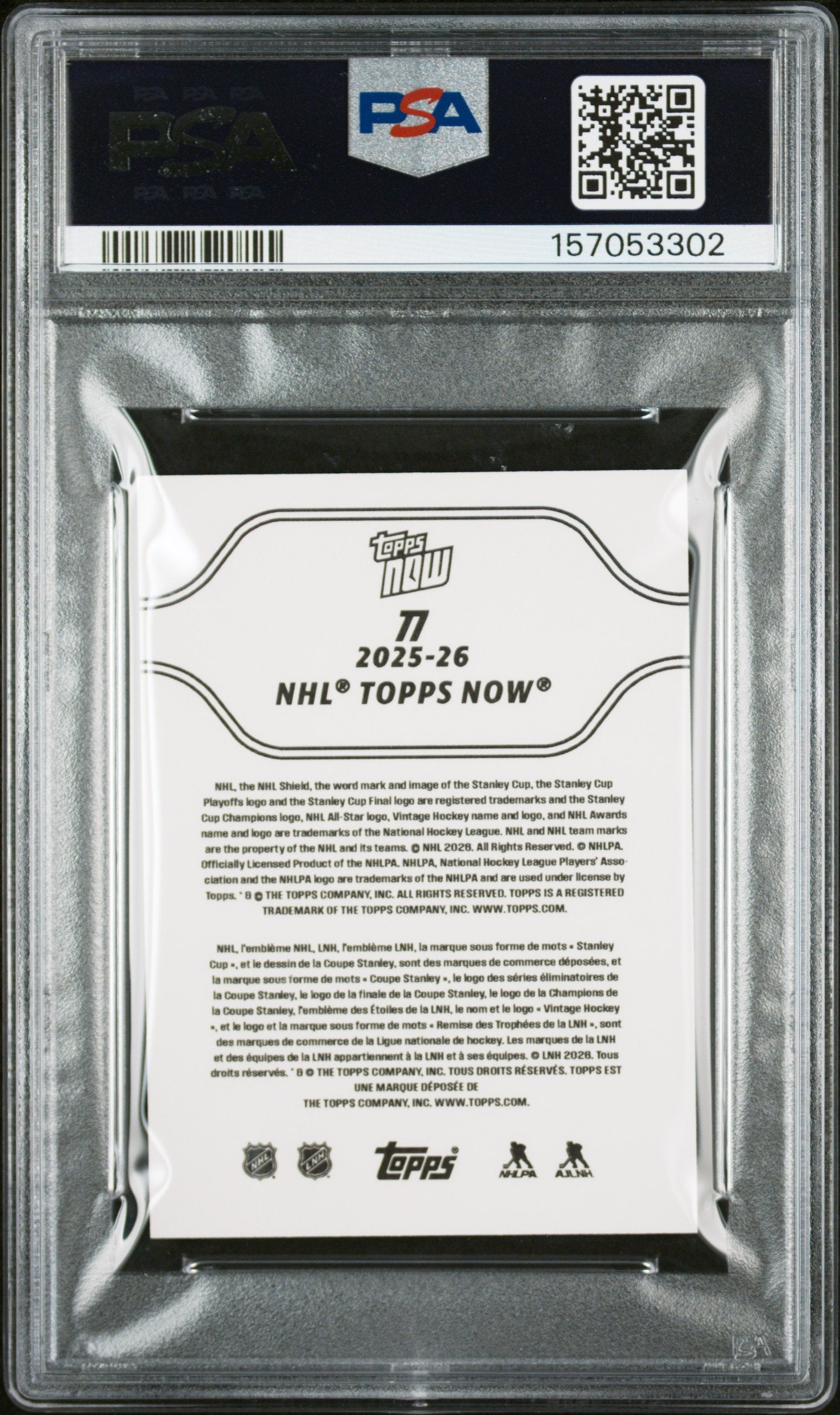 Graded 2025 Topps Now Matthew Schaefer #77 Rookie RC Hockey Card PSA 10 Gem Mint