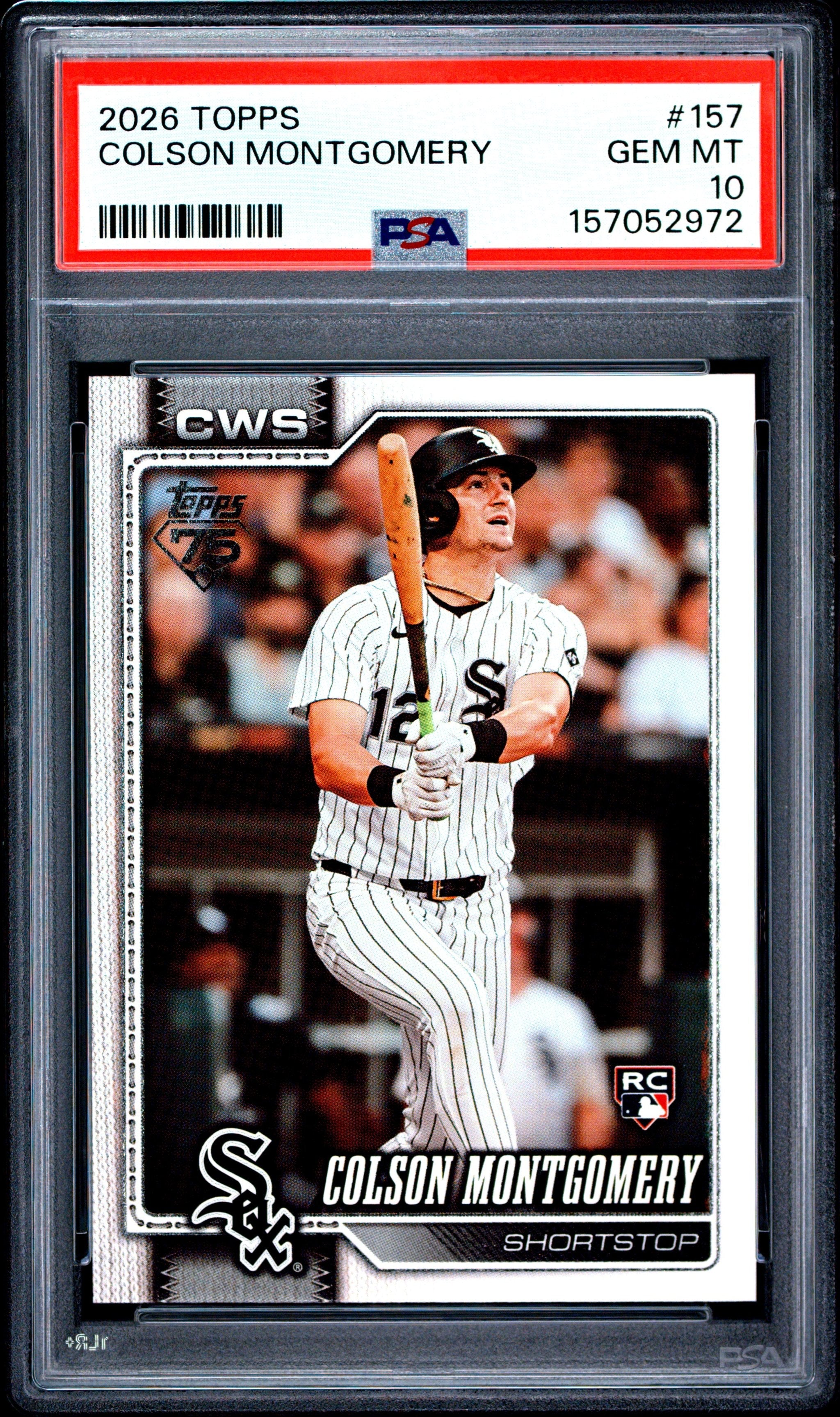 Graded 2026 Topps Colson Montgomery #157 Rookie RC Baseball Card PSA 10 Gem Mint