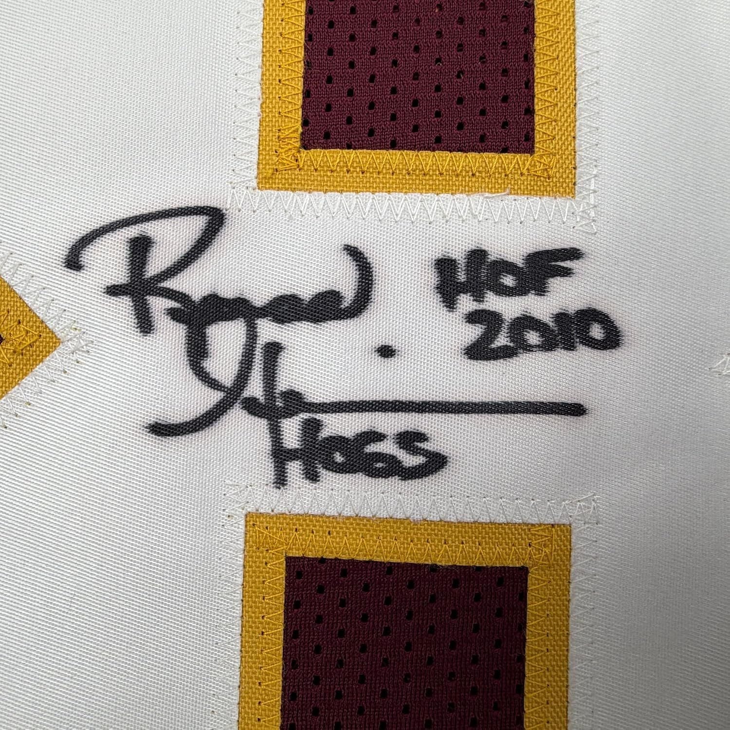 Framed Autographed/Signed Russ Grimm 35x39 HOF 2010 Washington Maroon Football Jersey JSA COA