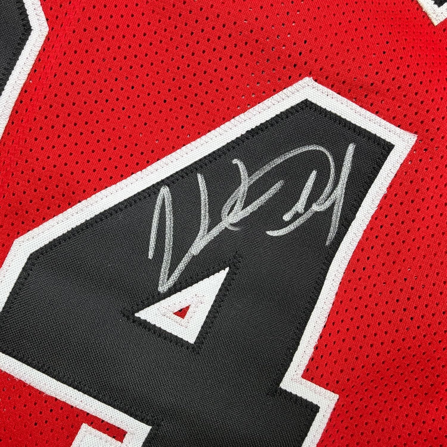 Framed Autographed/Signed Charles Oakley 35x39 Chicago Red Basketball Jersey JSA COA