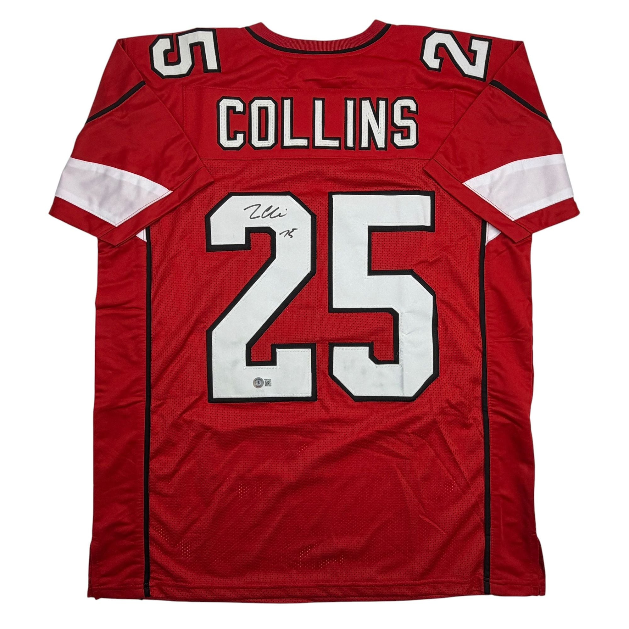 Autographed/Signed Zaven Collins Arizona Red Football Jersey Beckett BAS COA