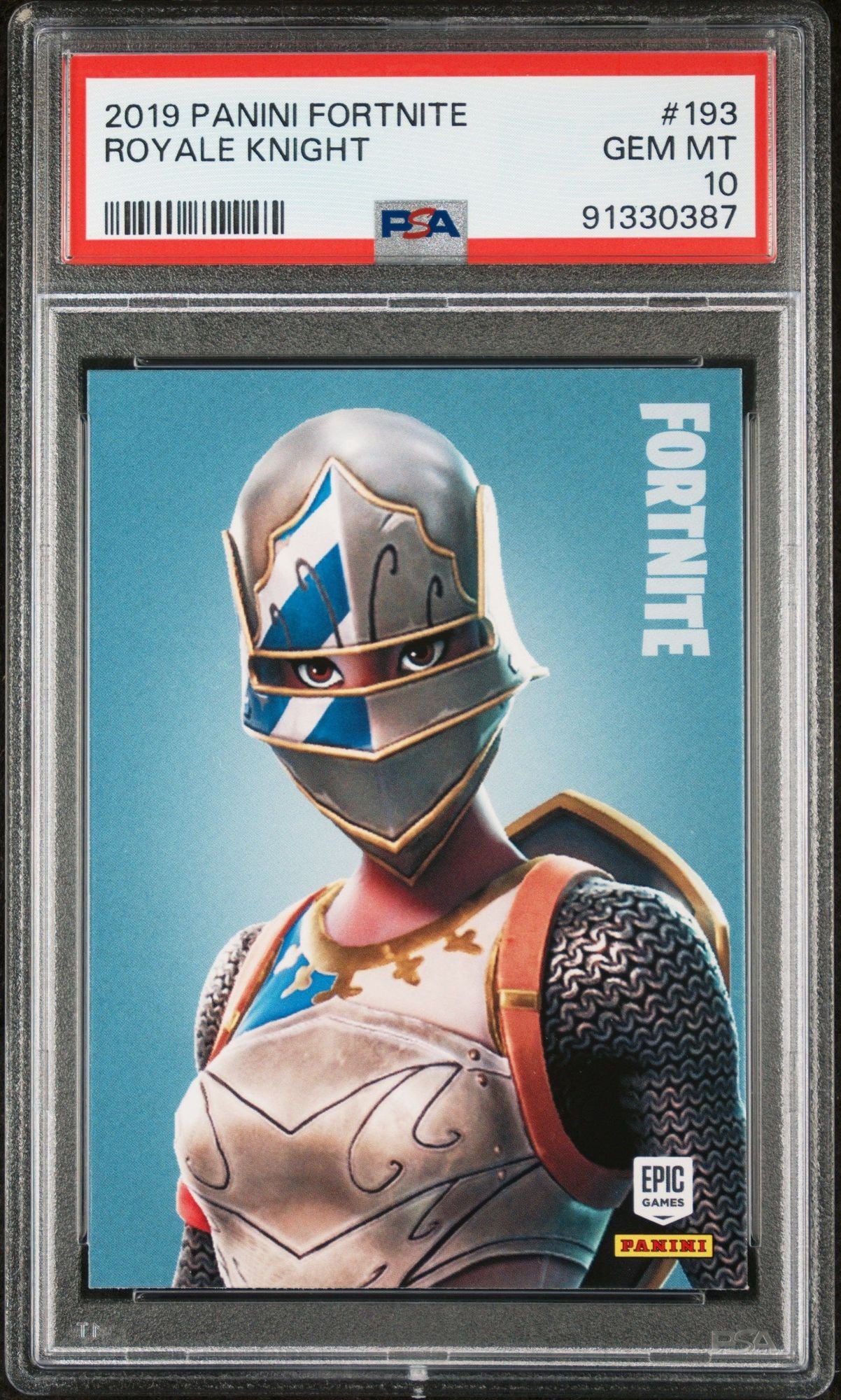 Graded 2019 Panini Fortnite Royale Knight #193 Trading Card PSA 10 Gem Mint