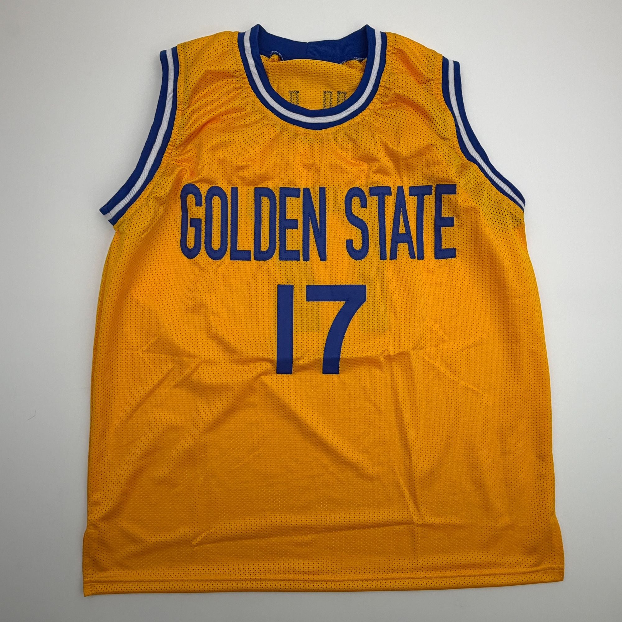 Autographed/Signed Chris Mullin Golden State Yellow Basketball Jersey Beckett BAS COA